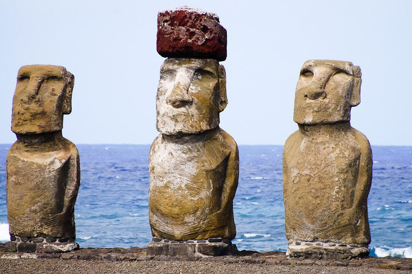 Sochy na ostrově Rapa Nui.